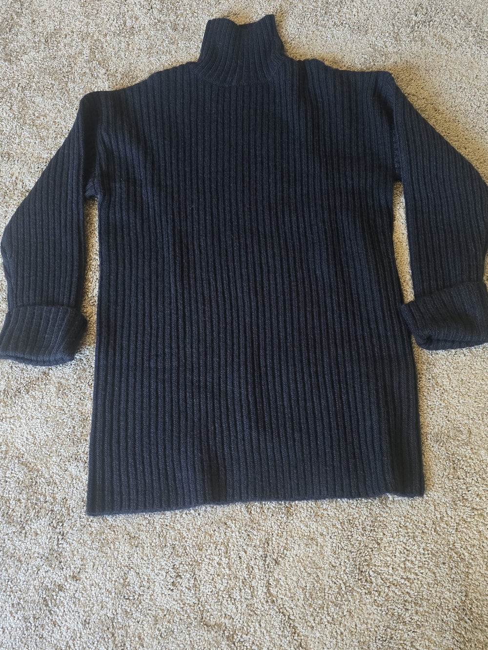 ASOS Black Ribbed Turtleneck Sweater Dresd